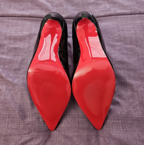 New Custom Extra Wide Red Bottom Stiletto 110mm (4.3 inch) Heel Pumps - Picture 3 of 5